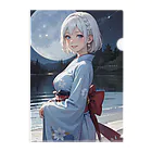 天乃鯱の月と着物美人 Clear File Folder