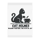  cat Holmesのdaily life at home Clear File Folder