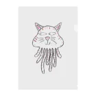 魂響・雪猫（しろねこ）のクラゲねこ Clear File Folder