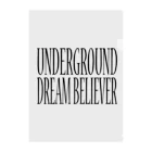 BLACK SHEEP ORIGIN SUZURI SHOPのUNDERGROUD DREAM BELIEVER Clear File Folder
