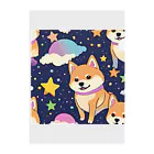 ゆんまるの夜空に柴犬 Clear File Folder