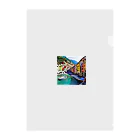KSK SHOPの絵画のようなチンクエテッレの風景 Clear File Folder