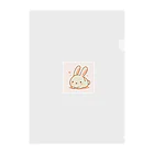 SAKIのウサギのシンプルで可愛いカラーイラスト Clear File Folder