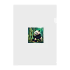 アーミタイのかわいいパンダのイラストグッズ Clear File Folder