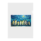 コウテイペンギン至上主義のコウテイペンギンのお月見 Clear File Folder