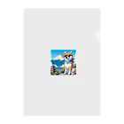 ピヨっこのサングラス犬　【銀次郎】 Clear File Folder