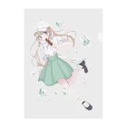 咲耶の白毛うまみみ帽子の女の子 Clear File Folder