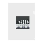 鬼鞍 ONIKURAのRabbit Chess Ⅱ white クリアファイル