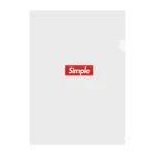 おもしろいTシャツ屋さんのシンプル　SIMPLE Clear File Folder