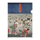 浮世絵ショップ のどぐろ　UKIYOE SHOP NODOGUROのタコ　明石浦汐干狩図 / Akashiura clam digging  Clear File Folder