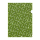 B-catの微生物パターン緑_アイテムいろいろ Clear File Folder