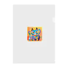 IKA_0120のカラフルな猫 Clear File Folder