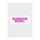 BIRDIE_GIRLのバーディーガールロゴ Clear File Folder