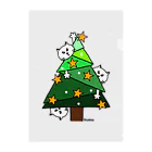 mkumakumaのニャンコの楽しいクリスマス クリアファイル