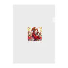 SAKIのクリスマスに歌う女性 Clear File Folder