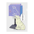 月夜のタツノオトシゴのDog Post Clear File Folder