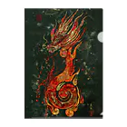 REISEI麗清-ARTの書画家：麗清REISEI「炎龍 FIRE DRAGON」3 Clear File Folder