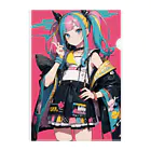 tokyo_citypopのkawaii 東京ガールアート　風船　着物　原宿 Clear File Folder