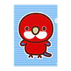 いんこ屋堂のナナクサインコ（レッド） Clear File Folder