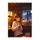 卯月なのかのMountain Journey　〜峻険の先に待つ絶景の旅〜　No.4「山小屋での夜」 Clear File Folder