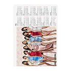 AIART_REINA_KASUMIのAIARTｰREINA 2024カレンダー（８人） Clear File Folder