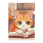 星パンダショップのほんよみかんねこ Clear File Folder