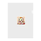 可愛らしいドラゴンのイラストグッズ店のかわいいドラゴンマスコットキャラクター Clear File Folder