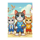 【volleyball online】の猫好きのみなさん必見！愛らしい猫のバレーボールグッズ Clear File Folder