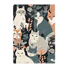 にょらやま堂のmodern cat's Clear File Folder