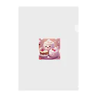 amxafukのふわふわマシュマロかわいいプリン Clear File Folder