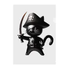 NO CAT NO LIFE の猫×海賊×フィギュア風 Clear File Folder