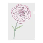 植物の絵師「洋子」の店の赤い縁取りのカーネーション Clear File Folder