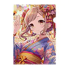 推しの美少女とアイドルのお祭りを楽しむ浴衣美少女 Clear File Folder