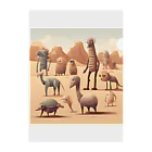 d-design-labの砂漠の奇妙な生き物たち Clear File Folder