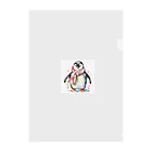 hakumenhonの春を迎えるペンギン クリアファイル