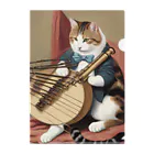 F2 Cat Design Shopの orchestra cat 001 クリアファイル