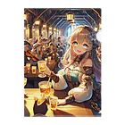 kaitaku1215の中世ファンタジー美少女の大冒険 酒場と楽器演奏 クリアファイル