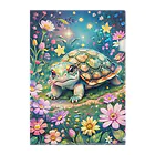 モノモノクローゼットの花とカメ Clear File Folder