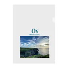 oki_sceneryのおーえす青文字万座毛 Clear File Folder