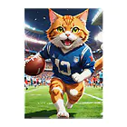 NekoAshiNoBathtubのアメリカンフットボールネコ Clear File Folder