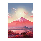 AQUAMETAVERSEの赤富士希望の印　なでしこ1478 Clear File Folder