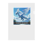 龍 SHINKI神気の龍  WHITE DRAGON Clear File Folder