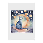 星降る夜にの眠り猫 Clear File Folder