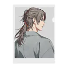 suke-maruruの着物姿の男性 Clear File Folder