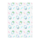 marbleのレトロファンシーうさぎパターン Clear File Folder