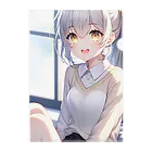 世界に1つだけ　アニメグッズ店　の銀髪美少女 Clear File Folder