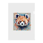 WithRedPandaの水彩風レッサーパンダ Clear File Folder