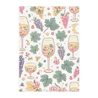 MOONY'S Wine ClosetのWine and Grapes Clear File Folder