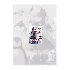 シロクマペンギンの冷極フローズン✕小悪魔ガール Clear File Folder