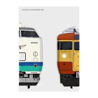 sushima_graphical_trainsの新潟の列車No.8_485系1500番台 / 115系1000番台 Clear File Folder